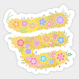 "ㅌ" Floral Letter Hangeul Sticker